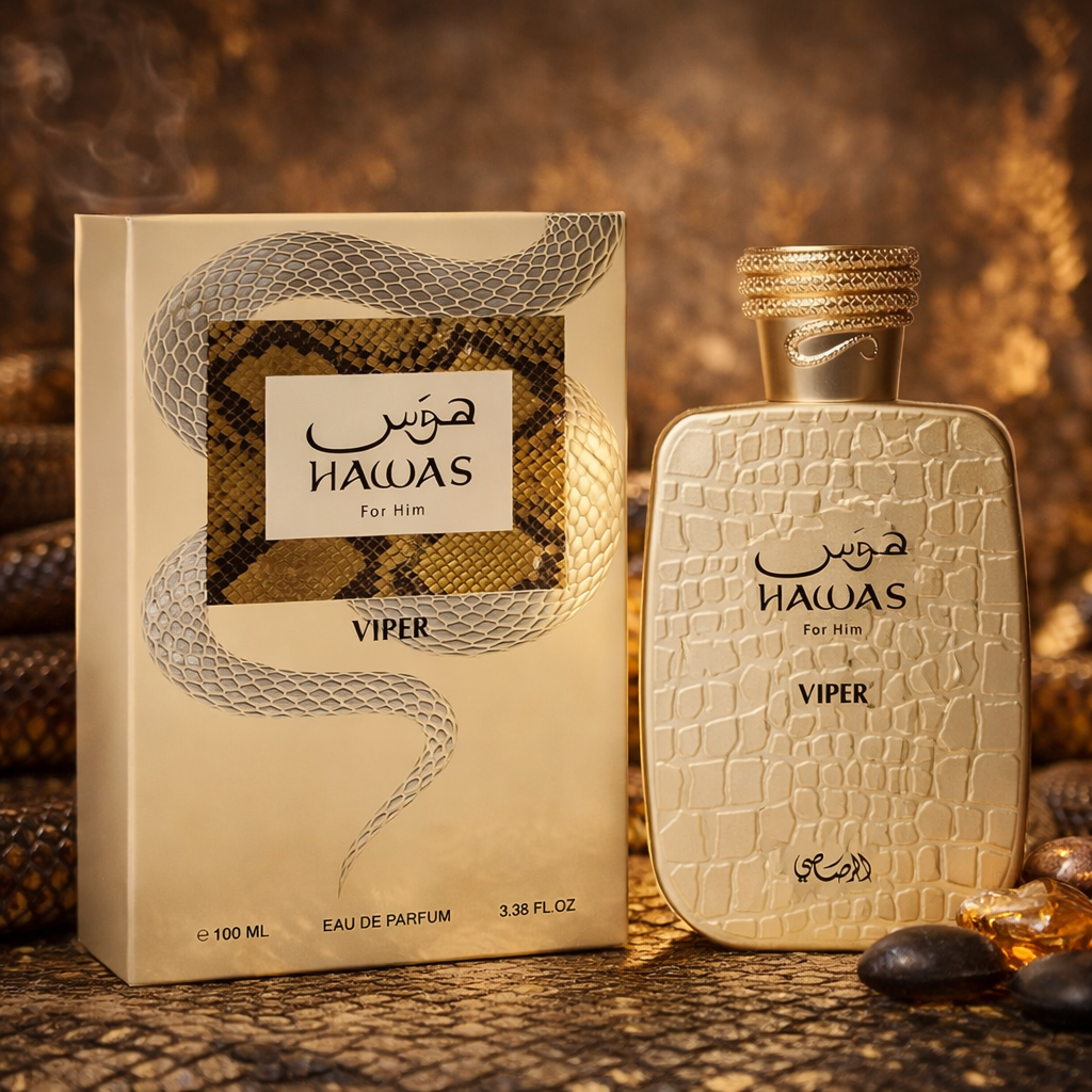 Rasasi Hawas Viper Eau de Parfum Spray for Men 3.4 Ounce