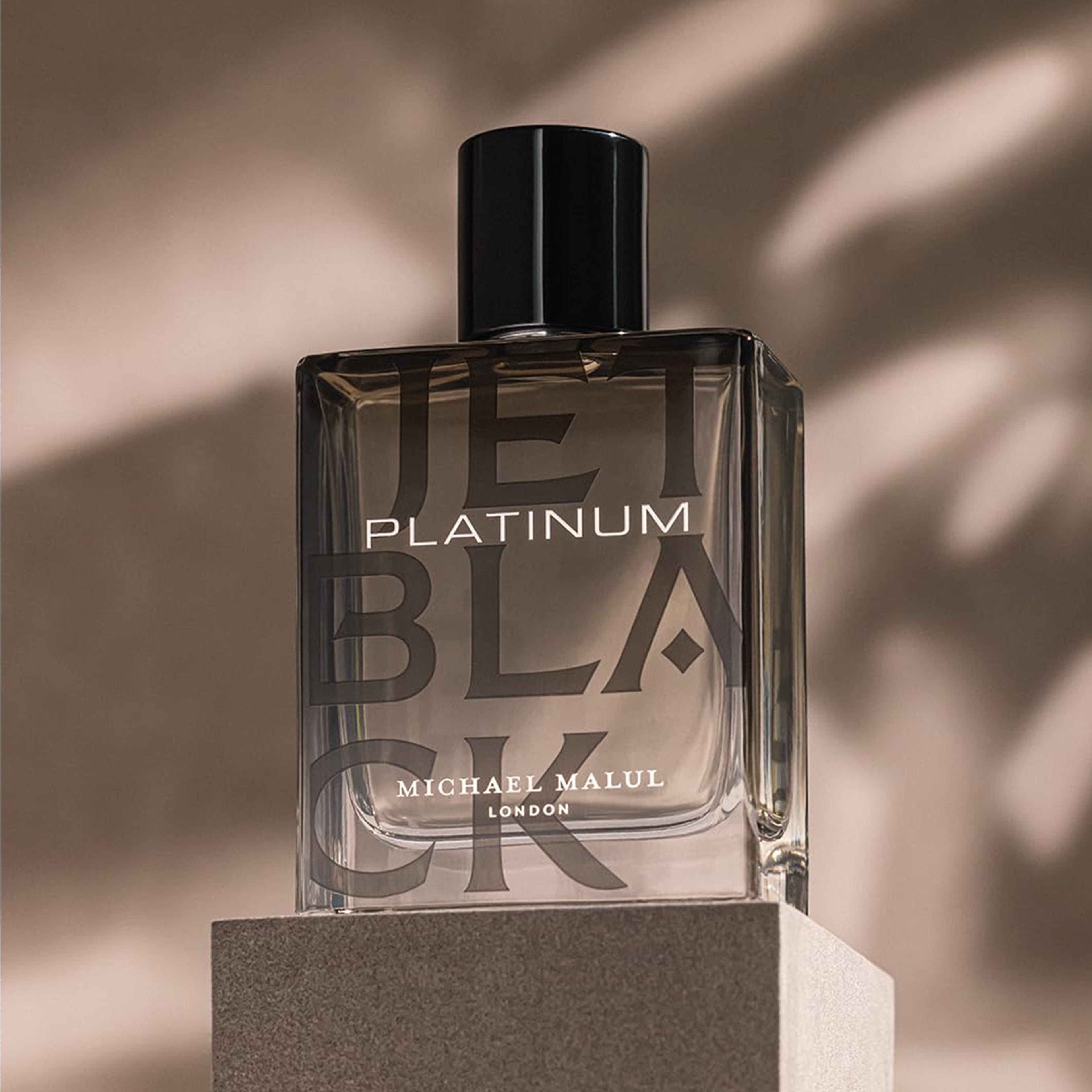 Michael Malul Jet Black Platinum Eau de Parfum for Men 3.4 Ounce
