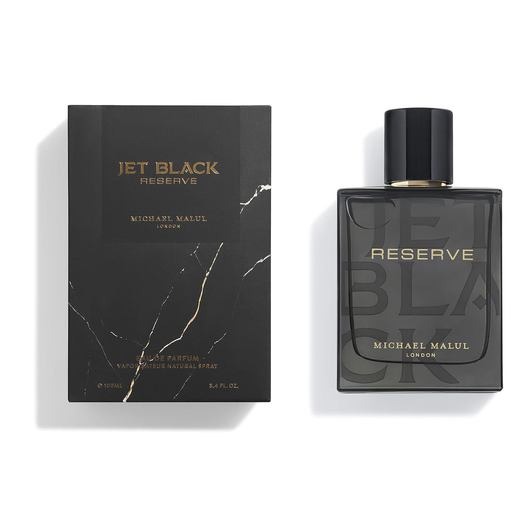 Michael Malul Jet Black Reserve Eau de Parfum for Men 3.4 Ounce