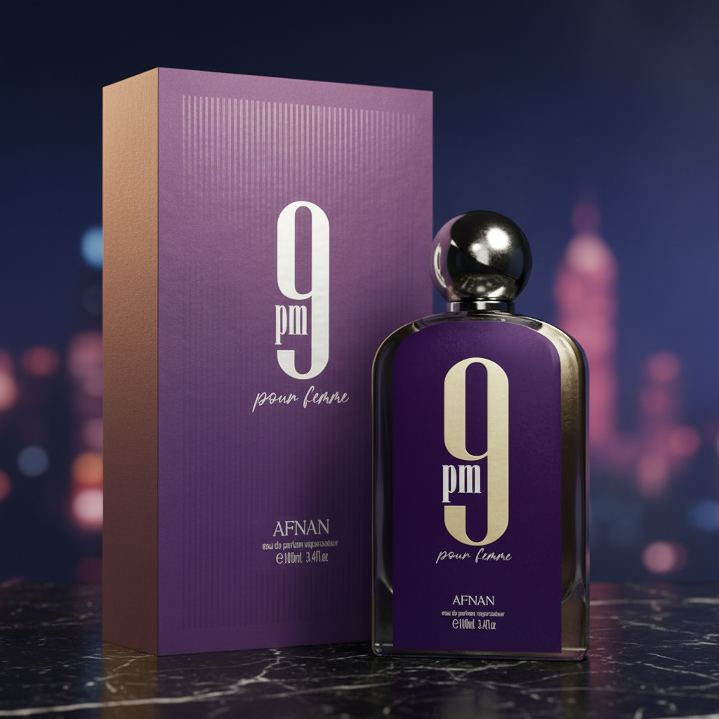 Afnan 9 PM Pour Femme EDP Spray For Women 3.4 Ounce