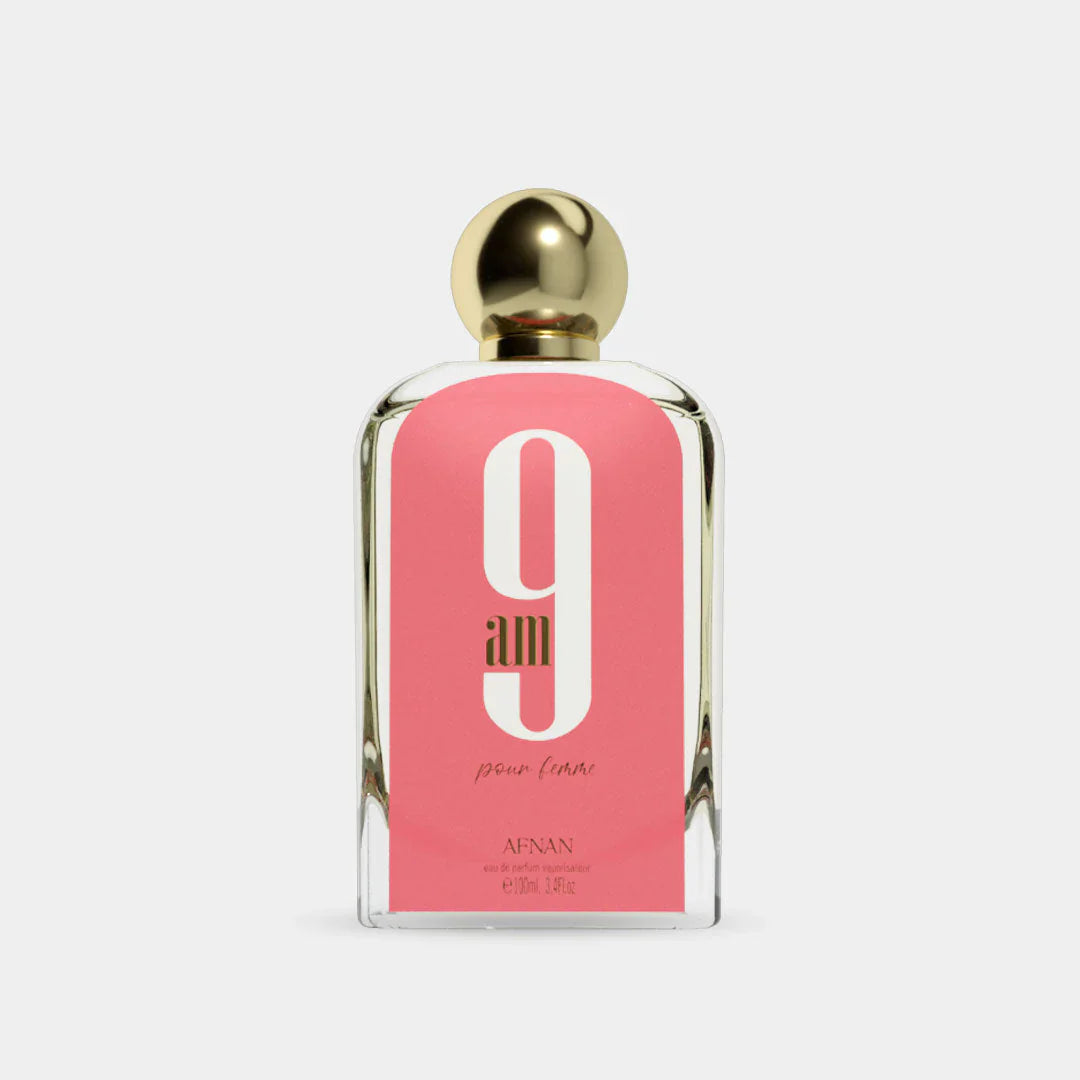 Afnan 9 AM Pour Femme Eau De Parfum Spray For Women 3.4 Ounce
